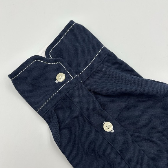 Lufthansa Van Laack First Class‎ Men's Polo Shirt Navy Blue XL / XXL Long Sleeve - Picture 4 of 10